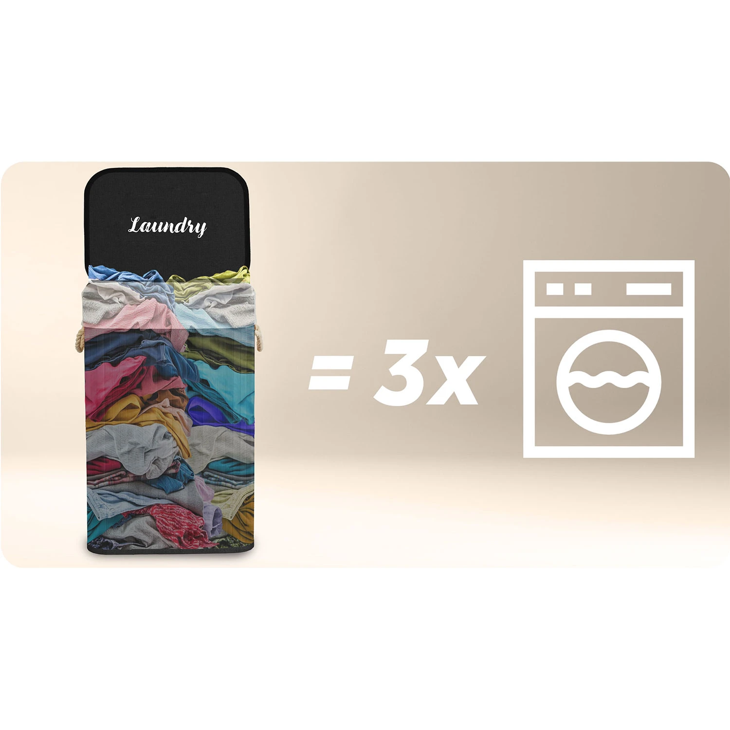 Bambusový kôš na bielizeň s vekom 72 l Massido – Obrázok 6