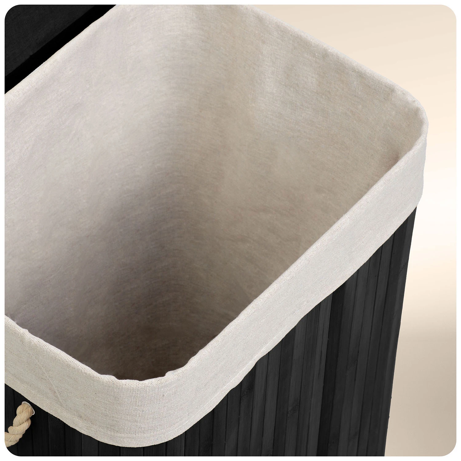 Bambusový kôš na bielizeň s vekom 72 l Massido – Obrázok 5