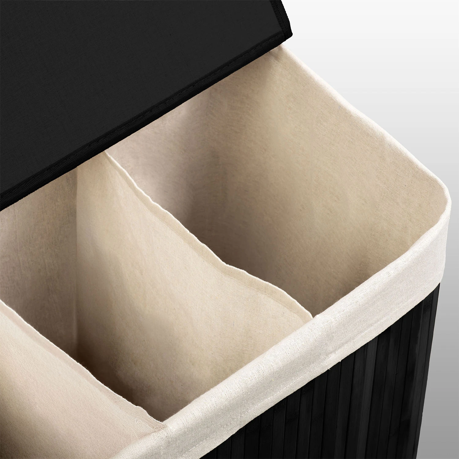 Bambusový kôš na bielizeň s vekom 150 l Massido – Obrázok 7