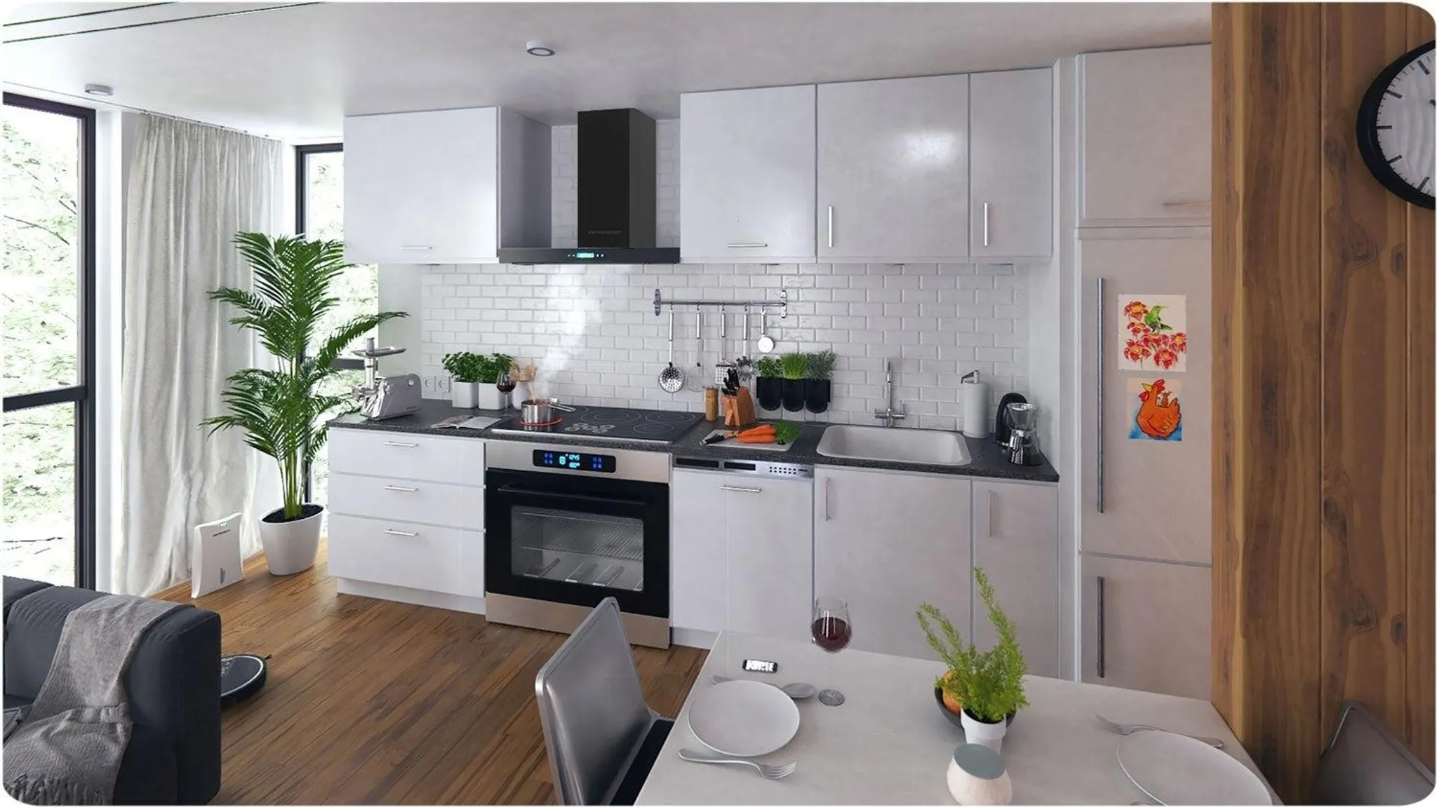 Berdsen BE-90S čierny kuchynský digestor 90 cm – Obrázok 4