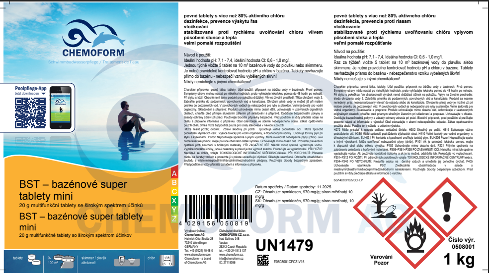 Tablety Chemoform 8601, 20 g, multifunkčné, pomalorozpustné, bal. 1 kg – Obrázok 3