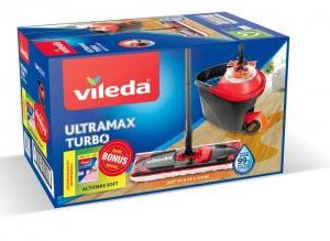 Súprava upratovacia Vileda Ultramax TURBO mop+vedro + handrička Actifibre Soft