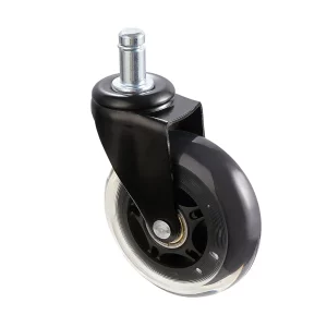 Kolieska na kancelárske stoličky (sada 5 kusov) φ76,2 mm Náhradné kolieska na tvrdú podlahu vyrobené z polyuretánu Kolieska na kancelárske stoličky s nosnosťou 59 kg Otočné kolieska na stoličky Ideálne pre kancelárske stoličky Herné stoličky Otočné stoličky