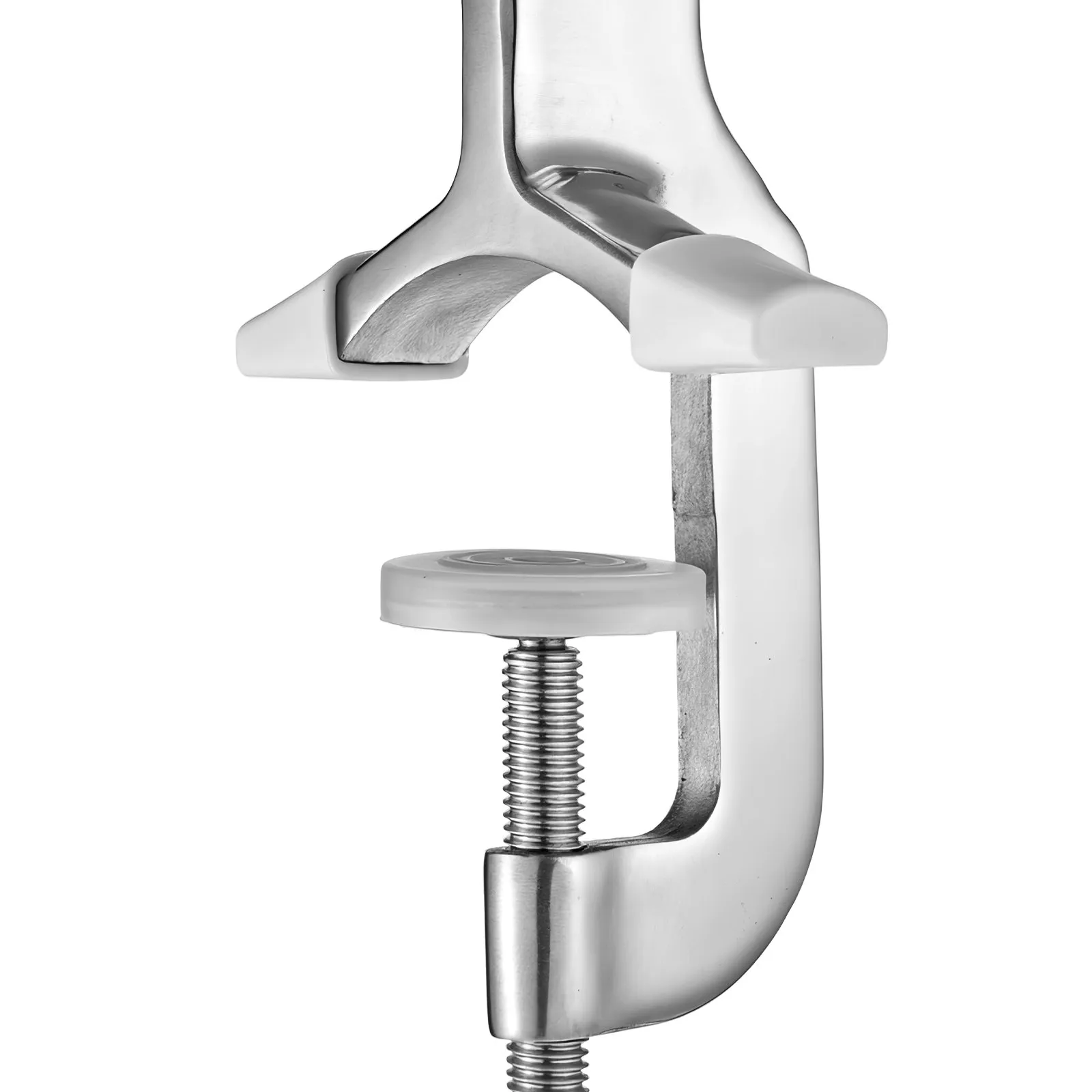 Ručný mlynček na mäso , ručná plnka klobás, nehrdzavejúca oceľ 304, krájacie dosky 4,5 a 8 mm, ručný mlynček na mäso, mäsový stroj s trubicou na klobásy, vhodný na mletie mäsa a plnky klobás, strieborný – Obrázok 3