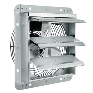 Odsávací ventilátor, 254 mm, 1400 ot./min., 753 CFM, hliníkový nástenný ventilátor s AC motorom, vetranie a chladenie pre skleníky, garáže, prístrešky, obchody