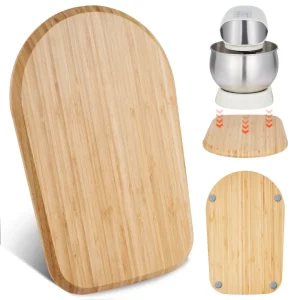 Oválna doska, 368x239x23 mm, základňa kompatibilná so stojanovými mixérmi, bambusová doska s PTFE nožičkami, zabraňuje poškodeniu skriniek parou, posuvný podnos ideálny do kuchynských robotov