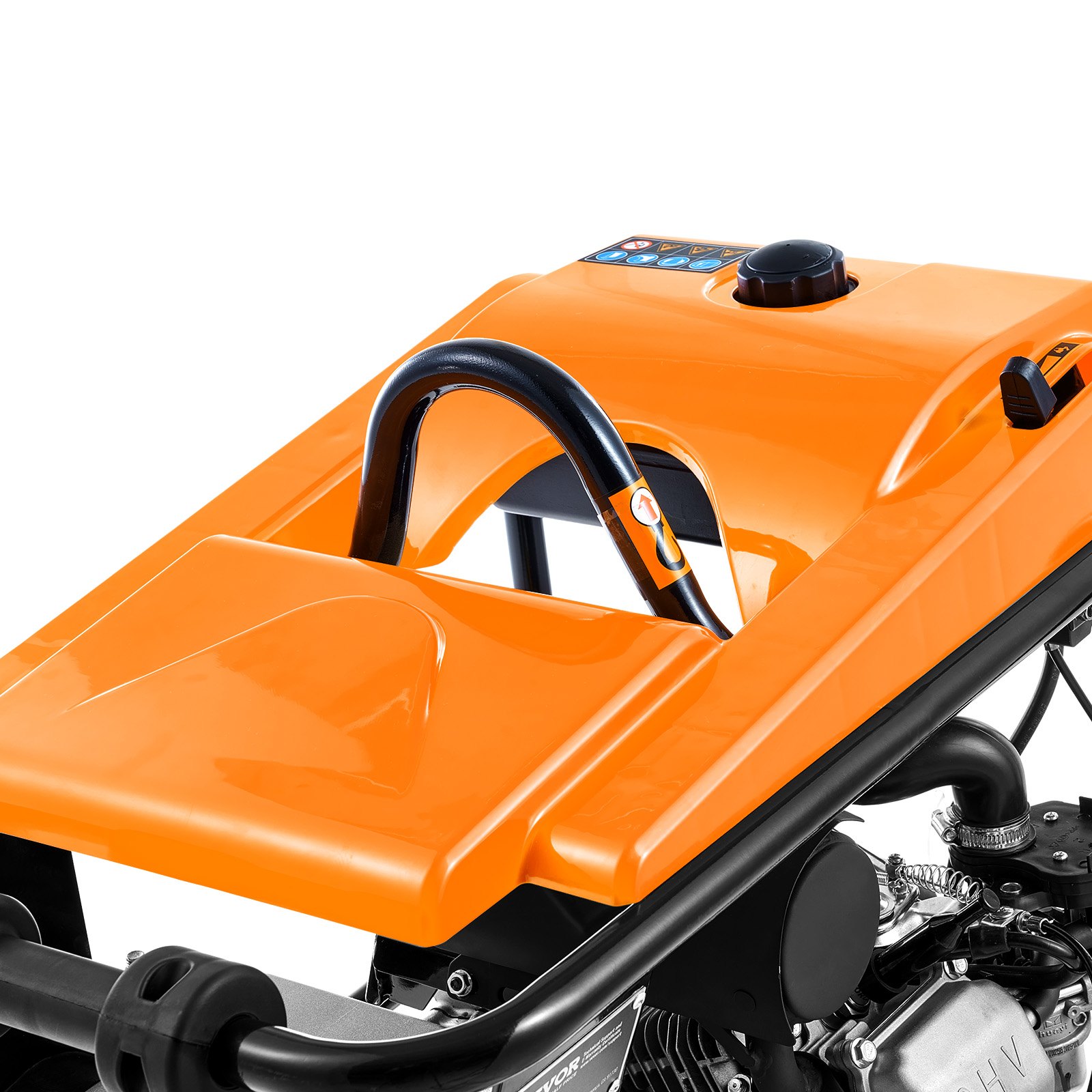 Vibračné dupadlo, 6,5 HP dupadlo, palivové dupadlo s objemom 196 cm3, nárazová sila 3600 libier, maximálna hĺbka zhutňovania 26 palcov, pre zeminu, štrk, základy, betónové dosky a základy – Obrázok 2