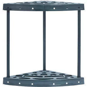 Stojan na záhradné náradie 43x43x58,5 cm, držiak na náradie, organizér z PP, viacúčelový stojan na záhradné náradie, 19 slotov, systém proti prevráteniu, držiak na záhradné náradie, držiak na metlu, garáž, záhradná miestnosť