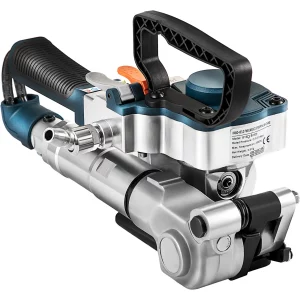 Ručný páskovač, Pneumatický prenosný páskovač B25, Modrý, Pneumatický páskovač, Pneumatický prenosný lis, Pneumatický páskovač na plastové pásky