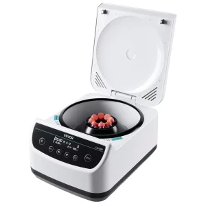 Elektrická laboratórna centrifúga  100–1900 xg RCF s 1 rotorom pre objem skúmaviek 2/5/10/15 ml, nastaviteľné otáčky 500–4000 ot./min., nízka hlučnosť pre laboratórne experimenty