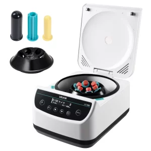 Elektrická laboratórna centrifúga  100-2100 xg RCF s 1 rotorom pre objem skúmaviek 2/5/10/15/50 ml, nastaviteľné otáčky 500-4000 ot./min., nízka hlučnosť pre laboratórne experimenty