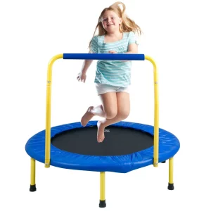 Záhradná trampolína 810x920x920 mm, Skladacia mini trampolína s nosnosťou 60 kg, Fitness trampolína, Detská trampolína, Modrá, Na vnútorné/vonkajšie použitie/Záhrada/Interiér