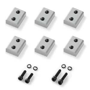 Čepele na rezanie výstuže, 6 ks. Náhradné čepele pre elektrické rezačky skrutiek 16 mm #5, obojstranné, vysoko tvrdá oceľ CR12MOV, so skrutkami a pružnou podložkou, strieborné