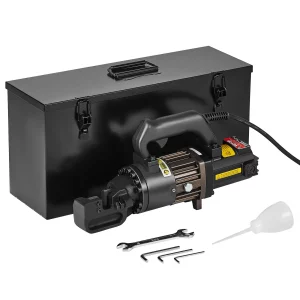 Elektrické hydraulické rezačky svorníkov, 1000W rezačka výstuže, reže 4-20 mm výstuž za 2-3 sekundy, rezačka výstuže s príslušenstvom bohatým na olej, čierna