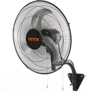 Nástenný ventilátor, 44,45 cm nástenný ventilátor, 4000 CFM, 3 rýchlosti, ventilátor pre domácnosti a firmy na chladenie skladov, skleníkov, dielní, terás a pivníc, čierny