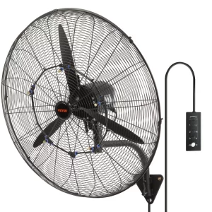 Ventilátor Misting Fan, 74,9 cm, vodotesný priemyselný ventilátor, 3 rýchlosti, 9500 CFM, komerčný alebo rezidenčný ventilátor na chladenie skladov, skleníkov, dielní