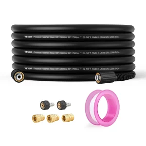 Sada hadíc na čistenie potrubí M22-14 mm Spojka Súprava na čistenie potrubí max. 248,21 bar Čistič kanalizácie Polomer ohybu 19,1 mm Príslušenstvo pre vysokotlakové čističe vrátane 5x kovových konektorov Čistič potrubí PVC Polyester