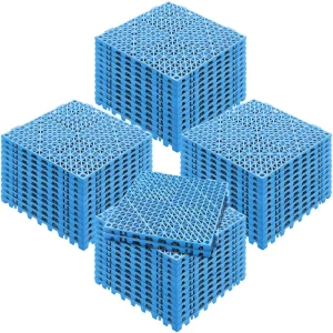 Zámkové dlaždice 50 ks. Podlahové dlaždice Drenážne podlahové dlaždice, 30 x 30 cm Vonkajšie podlahové dlaždice Štvorcové podlahové dlaždice Terasové PVC podlahové dlaždice Kúpeľňa, bazén, WC, modré