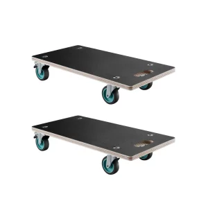 Dolly, nosnosť 250 kg, prepravný vozík na nábytok so 4 tichými TPR kolieskami, obdĺžnikový prepravný vozík na klavír, nábytok, pohovku, práčku, chladničku, sada 2 kusov, čierny
