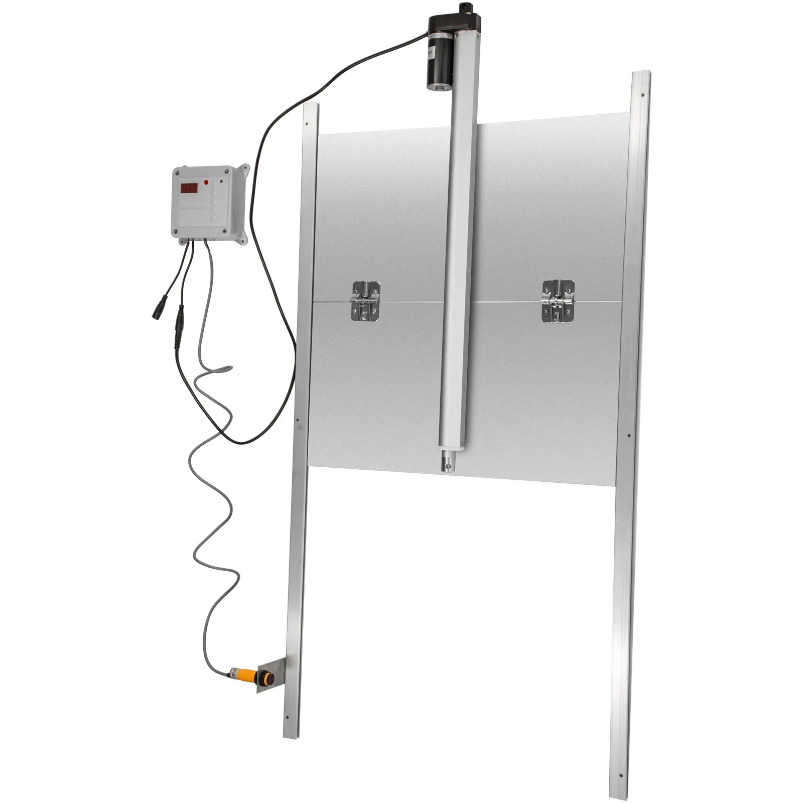 Automatické dvere kurníka, hliníková zliatina/ABS, s posuvnými dverami, 66W, bránka pre kurníky, dvere 30x30cm, otvárač kurníka so svetelným senzorom a časovačom, ideálne pre vnútorné/vonkajšie kurníky – Obrázok 5