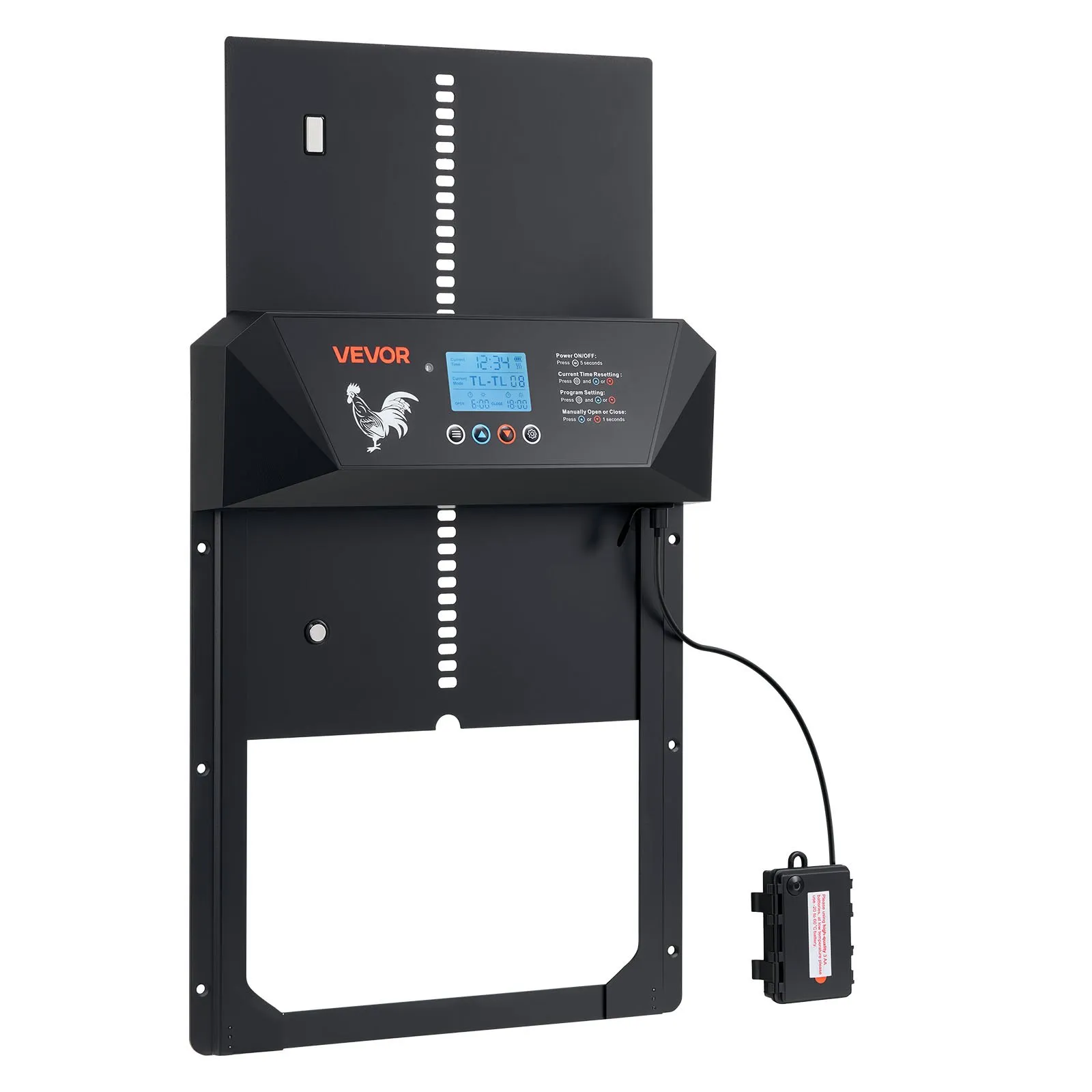 Automatické dvere kurníka s LCD displejom, svetelným senzorom, časovačom, manuálnym nastavením, ochranou proti privretiu, dvere kurníka, otvárač brány v – Obrázok 6