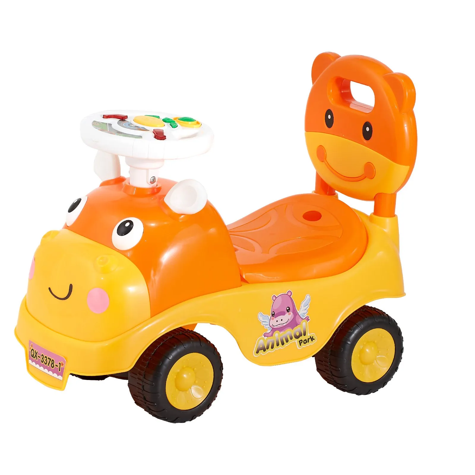 Odrážadlo, 500x240x415 mm, Hračka na odrážadlo pre batoľatá, Odrážadlo s klaksónom a hudbou, Nosnosť 22 kg, Úložný priestor pod sedadlom, Pomôcka na chôdzu pre batoľatá od 19 do 36 mesiacov – Obrázok 2