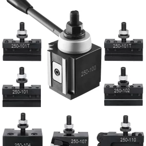 Sada držiakov nástrojov s rýchlou výmenou, 6-dielna, držiak nástrojov pre mini sústruhy a kovové sústruhy s priemerom otáčania 254 až 381 mm, ideálne vylepšenie pre vašu dielňu