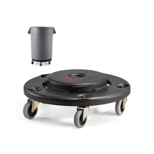 Vozík na odpadkový kôš 455x155 mm, vhodný pre koše s objemom 75,7/121/166,6/208 l, vozík na odpadkový kôš so 4 aretovateľnými kolieskami, nosnosť 227 kg, robustný vozík na odpadkový kôš, multifunkčný vozík