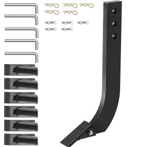 5-dielna násada nožov, násada vertikutátora 410 mm, násada škrabáka s 3 otvormi, s odnímateľnými kužeľovými zubami a čapmi, nastaviteľná zostava násady na výmenu, kopanie, orbu