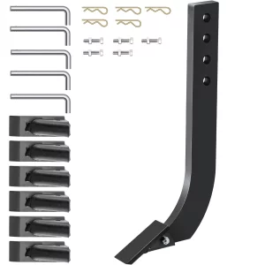 Hriadeľ s plošným radením, hriadeľ vertikutátora 464 mm, hriadeľ škrabáka so 4 otvormi, s odnímateľnými kužeľovými zubami a čapmi, nastaviteľná zostava hriadeľa na výmenu, kopanie, orbu, 5 kusov