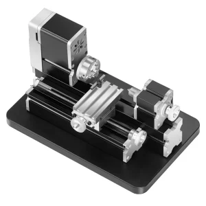 Mini kovový sústruh 70x130 mm, frézka 20000 ot./min., vysokovýkonný motor 36 W, 3-čeľusťové skľučovadlo, didaktický kovový sústruh s ochranným krytom na obrábanie presných dielov