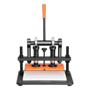 Vysekávací stroj na kožu, manuálny rezací stroj na kožu 26 x 12 cm, stroj na razenie kože, 1,5 t vysokovýkonný vysekávací stroj na kožu, vhodný na kožu, PVC/EVA penu, nelepivé materiály