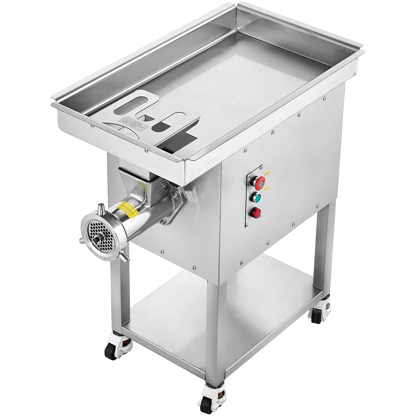 Komerčný mlynček na mäso 9,98 kg/min Elektrický mlynček na mäso 2200 W s nožmi a mlecími doskami, stroj na výrobu klobás, komerčný mlynček na mäso z nehrdzavejúcej ocele do kuchyne, reštaurácie, mäsiarstva – Obrázok 2