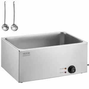 Ohrievač potravín pre firmy 18 l Bain Marie, 1200 W, elektrický ohrievač na bufet, stolový parný ohrievač potravín, ohrievač potravín z nehrdzavejúcej ocele, ohrievacia nádoba na večierky, catering a reštaurácie