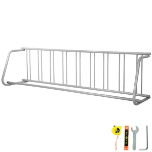 Stojan na bicykle s dĺžkou 111" na podlahu, voľne stojaci stojan na bicykle, 9 držiakov, celooceľový sieťovaný stojan na bicykle, jednostranný úložný stojan do garáží, ulíc a dvorov