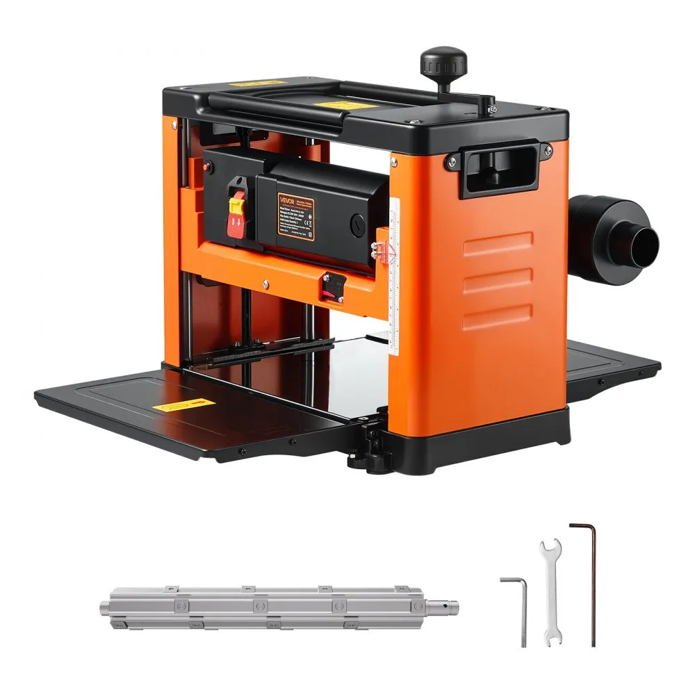 Hrúbková hobľovačka, pracovný stôl široký 330 mm, hobľovačka na drevo, špirálová frézovacia hlava s 24 doštičkami, motor 2000 W s 23 500 ot./min., jedna rýchlosť, na tvrdé a mäkké drevo – Obrázok 2