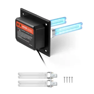 Čistička vzduchu HVAC pre celý dom, 18 W, 175 mm, UV-UVC svetlo do klimatizačných potrubí, čistička vzduchu s 2 náhradnými žiarovkami, UV lampy HVAC, čistička vzduchu pre klimatizácie