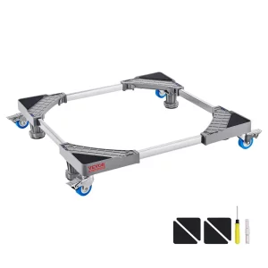 Nábytkový vozík, 4 kolieska, prenosné otočné kolieska, robustný, s blokovaním, malý, plochý, pre ťažký nábytok, 2 kusy, 40,6 x 27,9 cm, nosnosť 227,8 kg, čierny