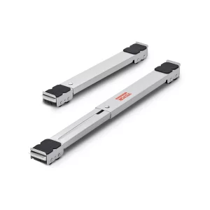 Nábytkový vozík, 4 kolieska, prenosné otočné kolieska, robustný, s blokovaním, malý, plochý, pre ťažký nábytok, 2 kusy, 40,6 x 27,9 cm, nosnosť 227,8 kg, čierny