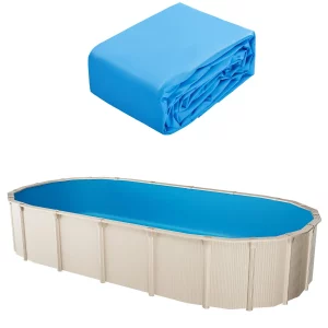Oválna bazénová fólia, 730x375x147 cm, vnútorná fólia, náhradná fólia, bazénová fólia, vinylová fólia štandardnej hrúbky, odolná voči opotrebovaniu, pre nadzemné bazény s výškou steny 132 cm, jednofarebná