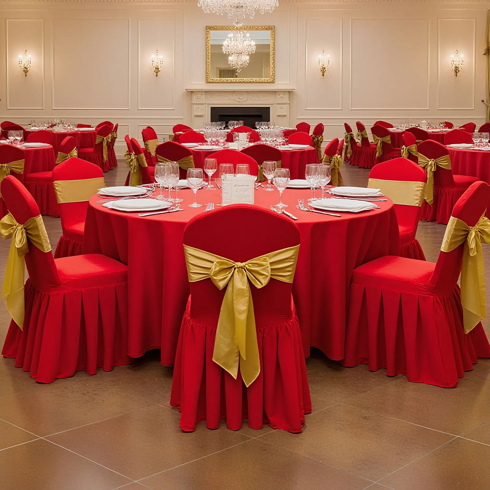 Poťahy na stoličky , plochá predná strana, 30 kusov, prateľné a odnímateľné poťahy na stoličky vyrobené z polyesteru a spandexu na svadobné oslavy a do reštaurácií, vhodné na stoličky (51 x 45 x 95 cm), červené – Obrázok 2