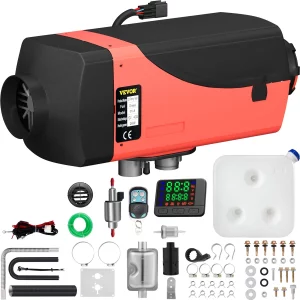 Naftové nezávislé kúrenie 2KW, 12V naftový ohrievač vzduchu, 10l naftový ohrievač vzduchu, -40℃ - +20℃ naftový ohrievač vzduchu s LCD obrazovkou, LCD spínač, tlmič, hliníkový ohrievač vzduchu