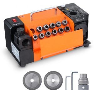 Brúska na vrtáky 120 W Brúska na vrtáky 4500 ot./min Brúsna stanica na vrtáky z ocele 45# Nastaviteľný uhol hrotu 95-135° 11 klieští Vhodné pre priemery vrtákov φ3–13 mm