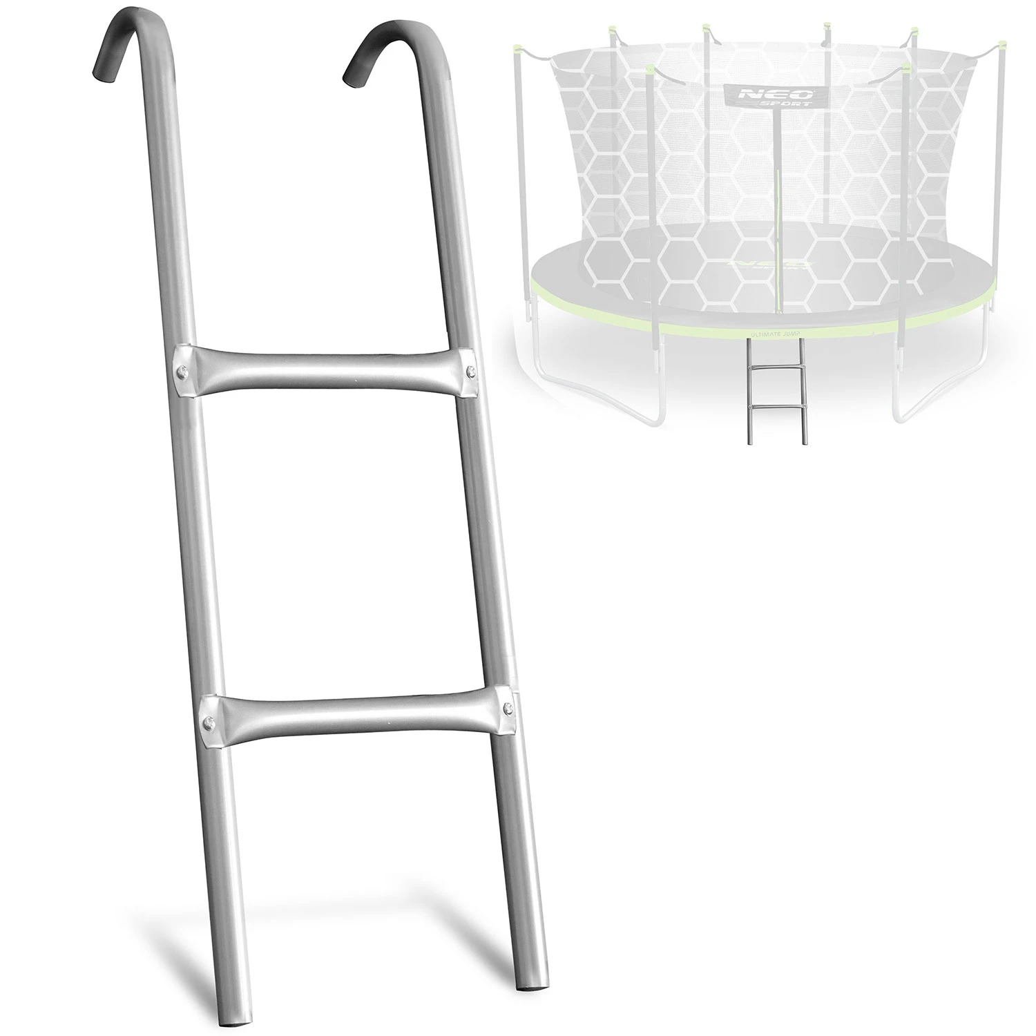 Rebrík na trampolínu 312-435 cm 10-14 stôp 2-stupňový Neo-Sport – Obrázok 4