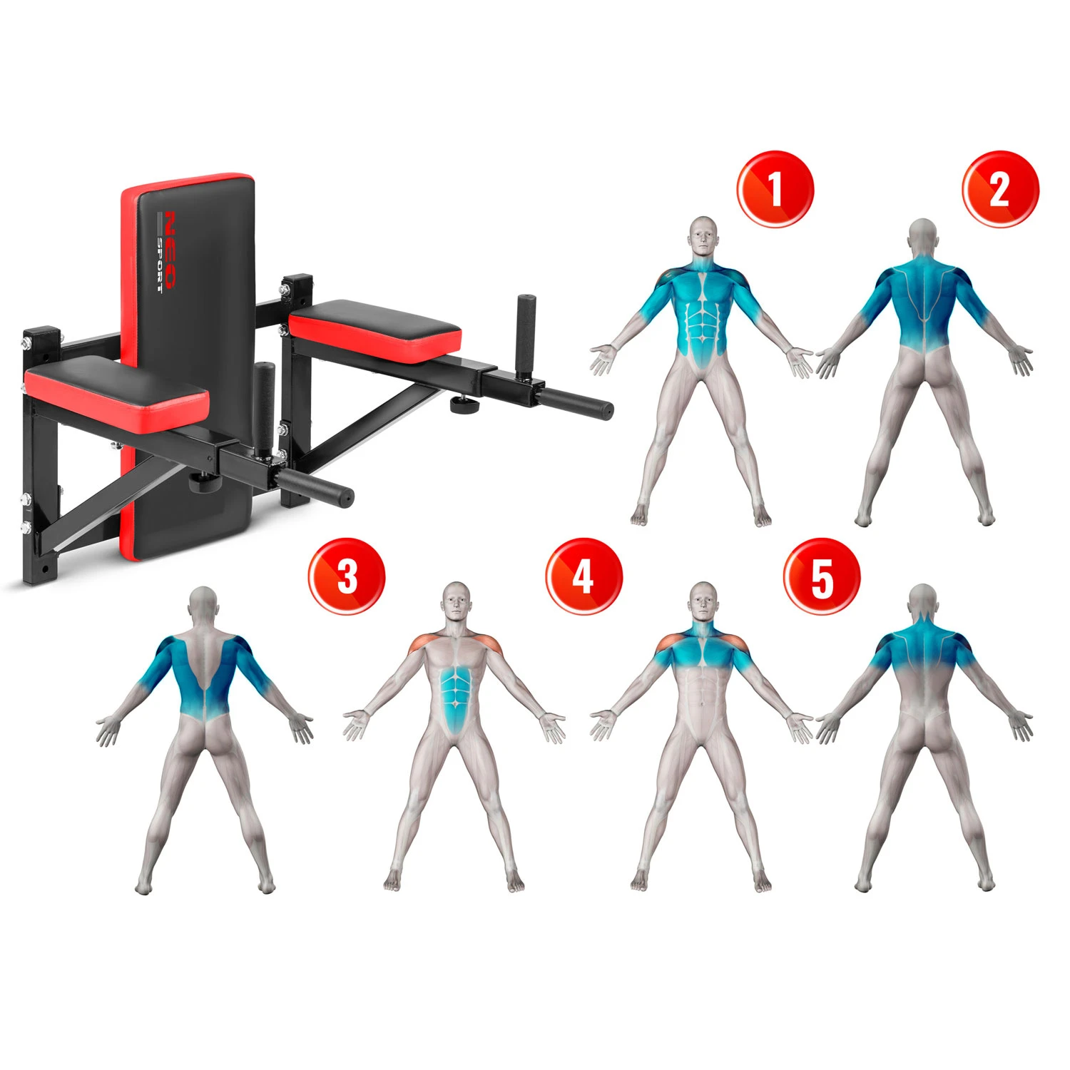 Nástenná posilňovacia tyč NS-320 – Obrázok 2
