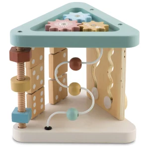 Drevená senzorická hračka trojuholník NK-860 Nukido