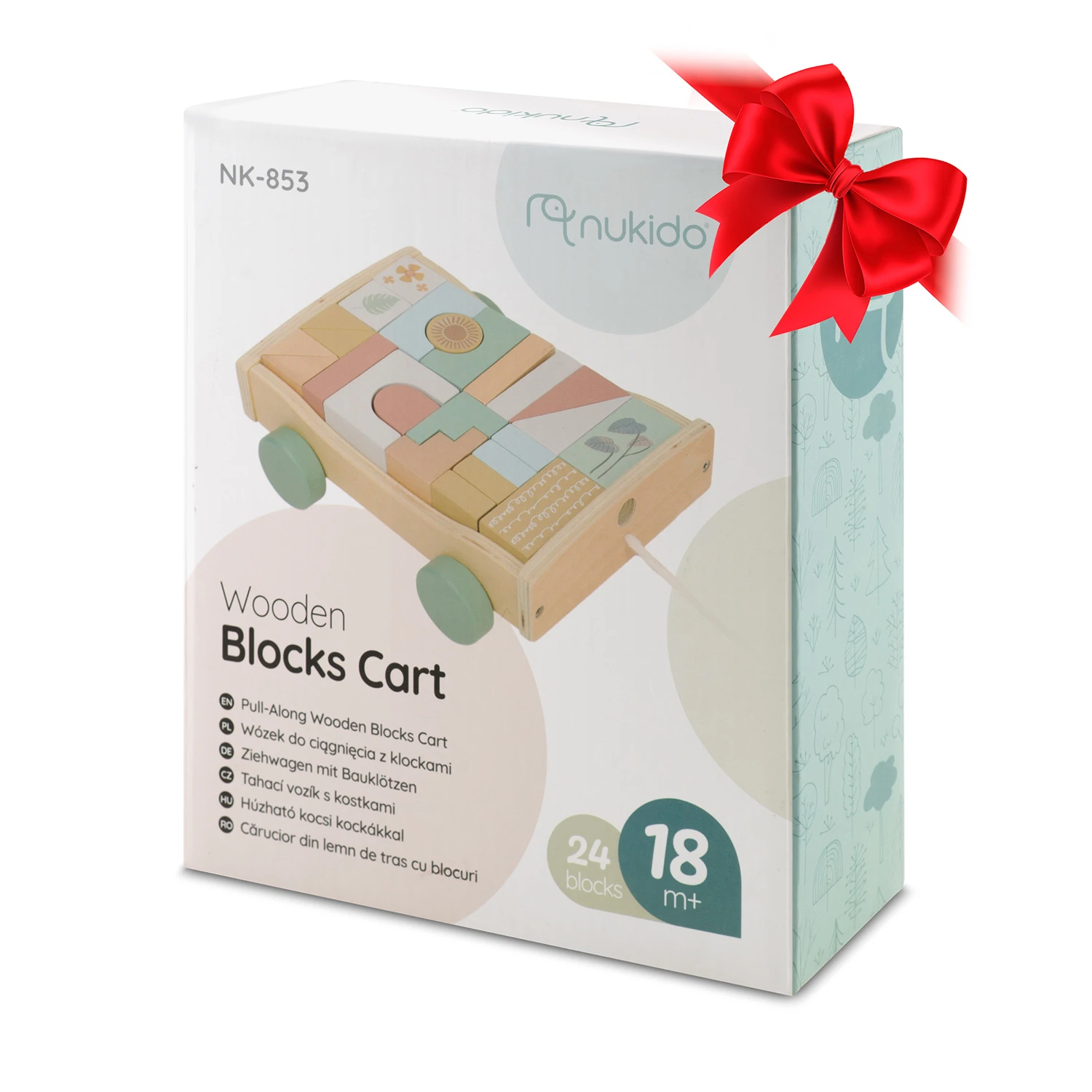 Drevená hračka na ťahanie s kockami NK-853 Nukido – Obrázok 3