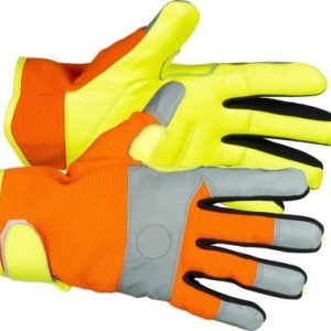 Rukavice Strend Pro Caveron High Vision, textil/koža s reflexnými prvkami, veľkosť 09/L, blister