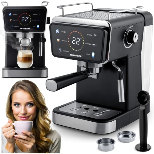 Berdsen BD-771 20-barový kávovar na espresso, čierny