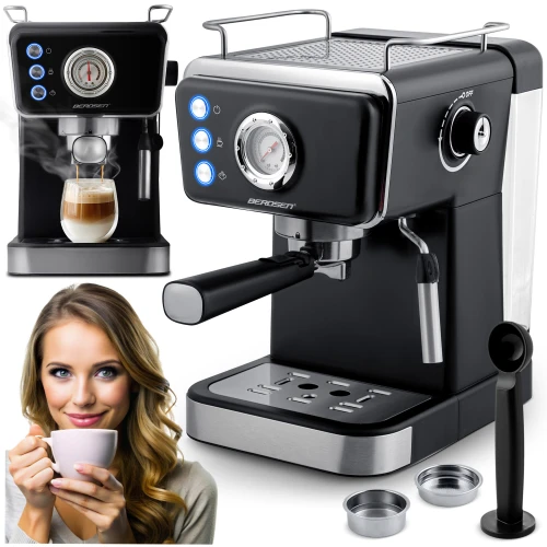 Berdsen BD-772 20-barový kávovar na espresso, čierny